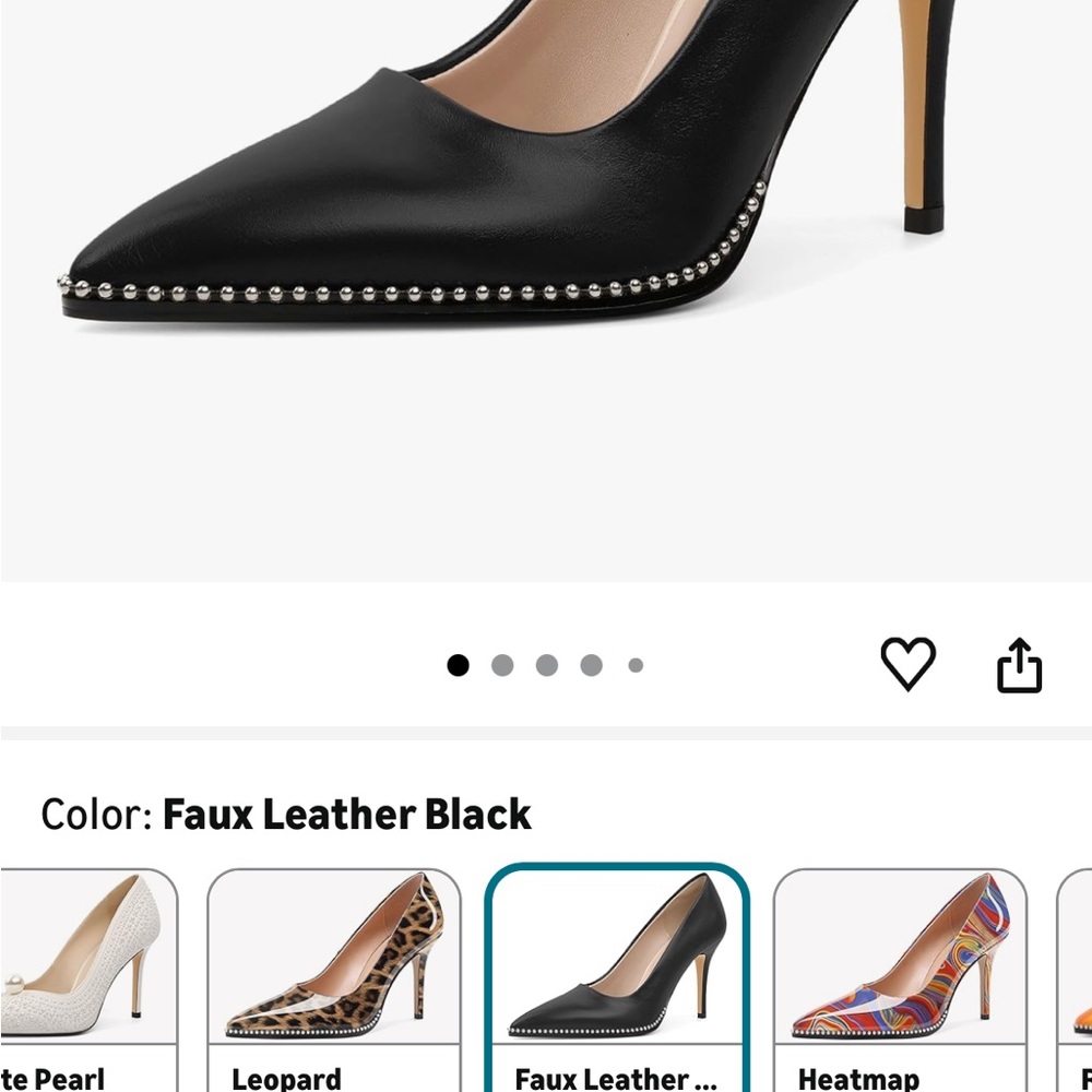 Elegant Black Women's Heels - Picture 5 of 6